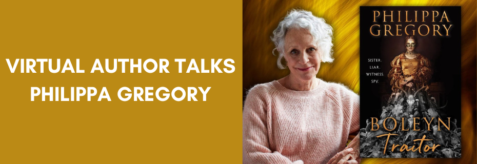 Banner decoration for Virtual Author Talks: Philippa Gregory  