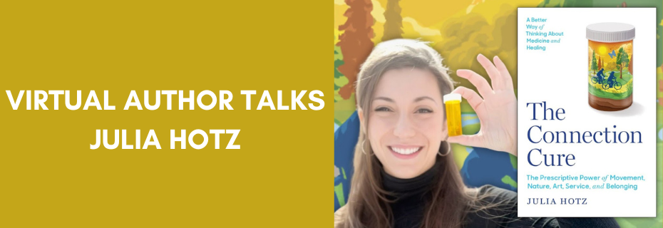 Banner decoration for Virtual Author Talks: Julia Hotz  