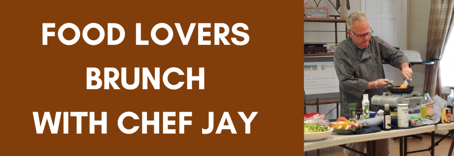 Banner decoration for Food Lovers Brunch with Chef Jay  